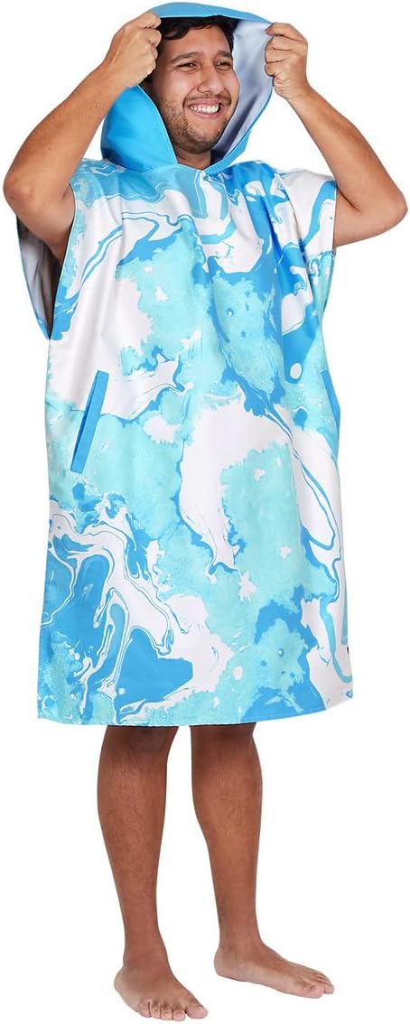 Dock & Bay Adult Poncho - Hooded Towel with Deep Pockets, Changing Robe - Quick Dry - Compact, Lightweight - Includes Bag