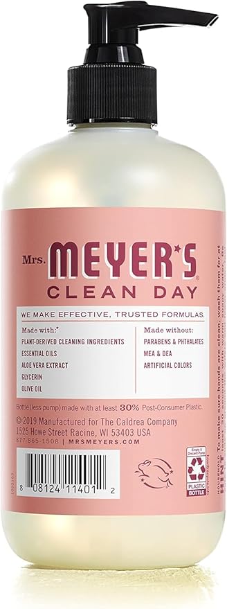 Mrs. MEYER'S CLEAN DAY Variety, 2 Liquid Hand Soap 12.5 OZ, 1 Liquid Dish Soap, 16 FL OZ (Rose)
