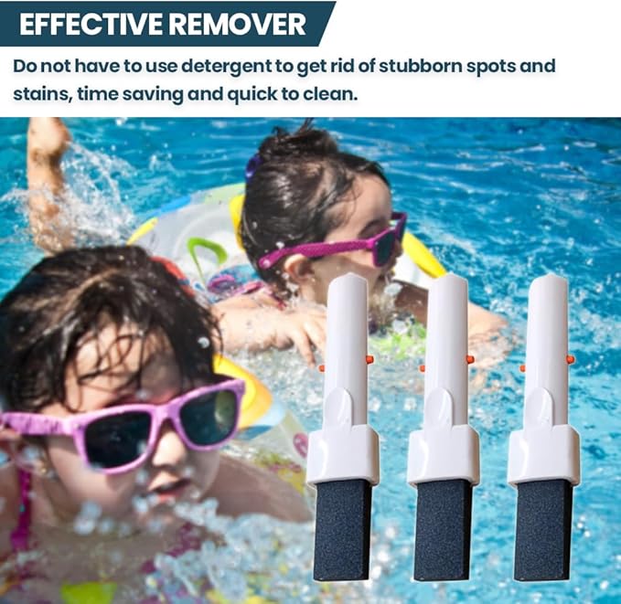 3pack Pool Pumice Stone for Cleaning, Remover Pool Cleaning Tools with Handle to Remove Erase Rust Stain, Pumice Sticks for Toilet Bowl Ring Swimming-Pool Tile Calcium Tub(Size:3pack)