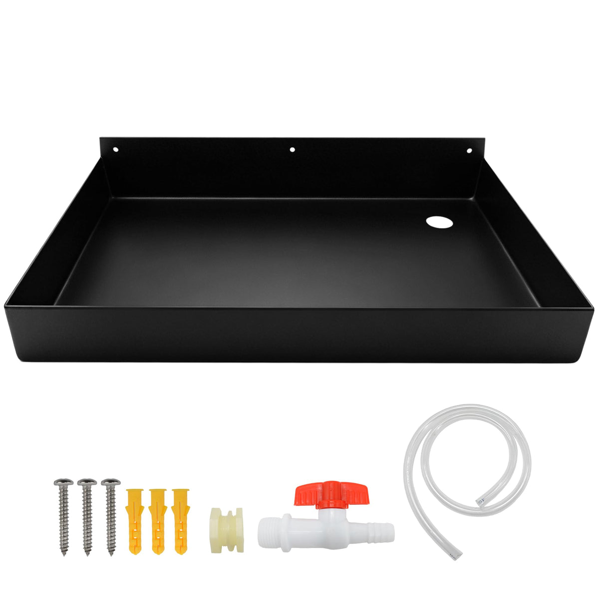 Water Heater Drain Pan, 20 x 13 x 2.5 Inch with Drain - Image 1