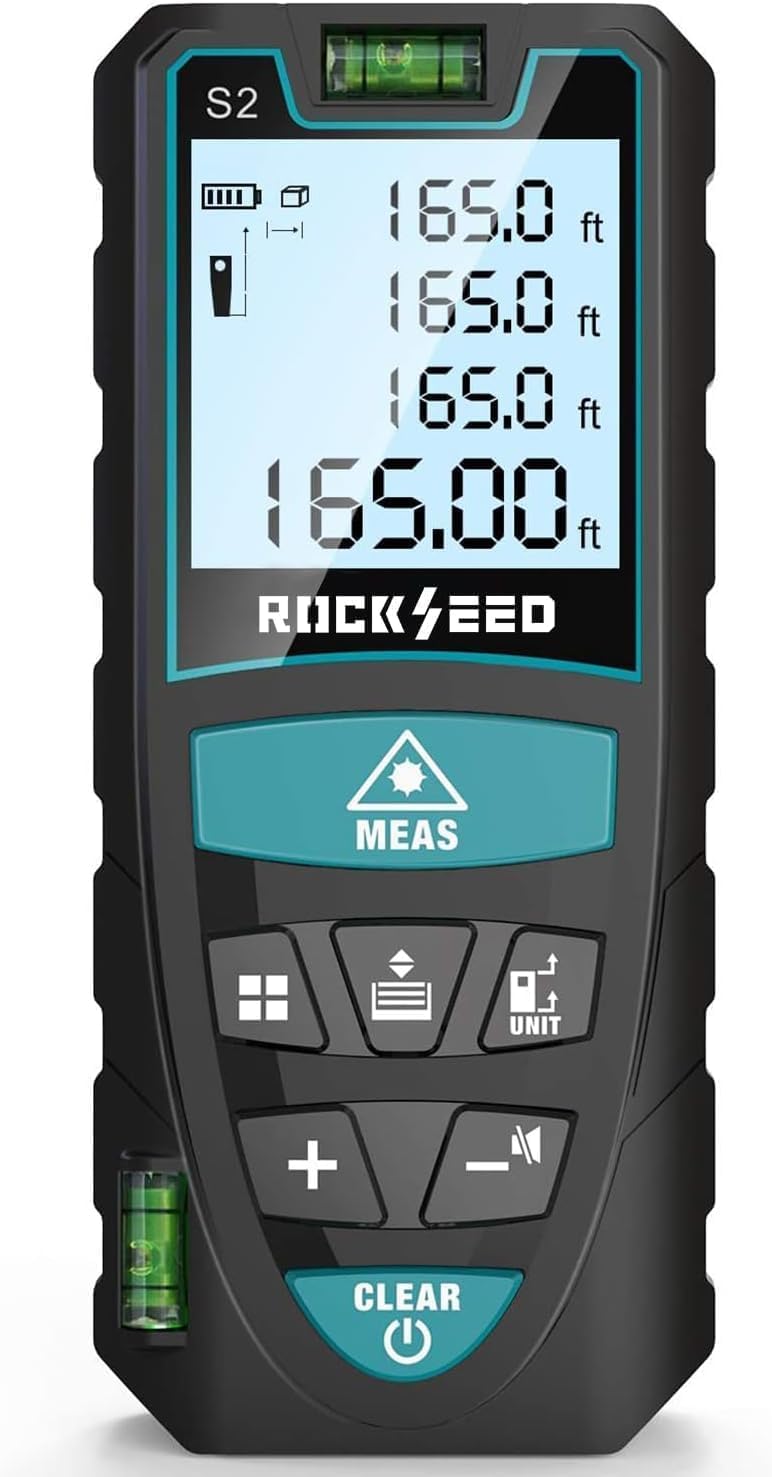 Laser Measure,RockSeed Digital Laser Distance Meter with 2 - Image 1