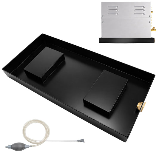 21 x 10 x 2 Inch Steam Generator Drain Pan with Brass - Image 1