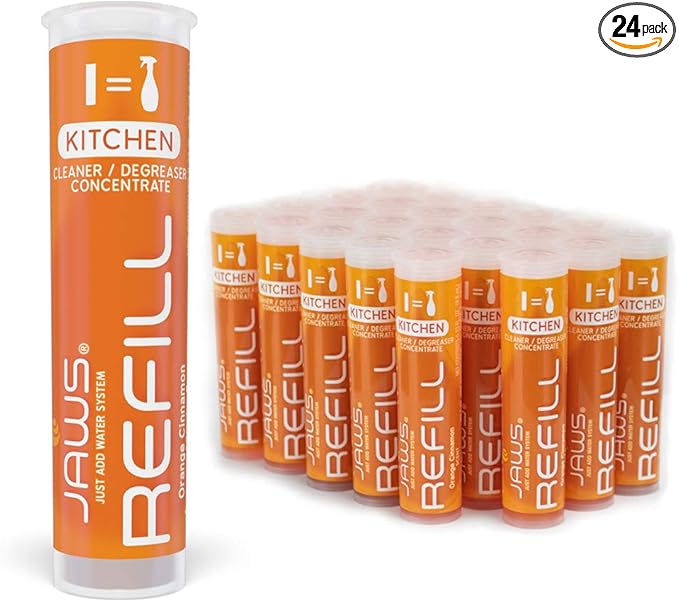 JAWS Kitchen Cleaner Refill Pods. Box of 24. Refillable Cleaning Supplies.