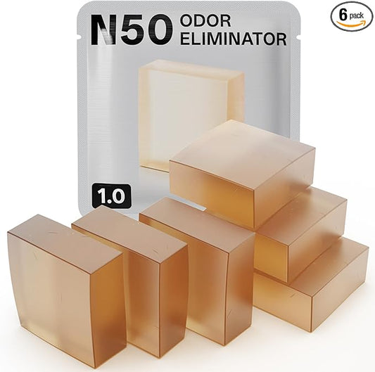 6 Pack Smelling Fresh with N50 Odor Eliminator Exclusive for Pura Max Automatic Self-Cleaning Cat Litter Box - Cat Toilet Odor Control, Deodorant Aromatherapy Paste (Old/New Packaging Randomly)