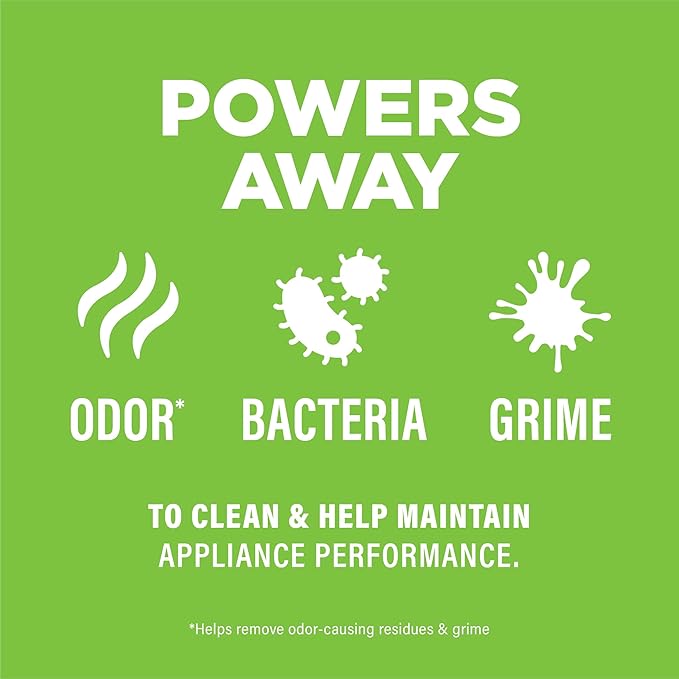 Affresh Garbage Disposal Cleaner, Helps Power Away Odor Causing Bacteria, Debris & Grime in Grind Chamber, Impeller & Drain Pipe, 3 Tablets, 3 Month Supply