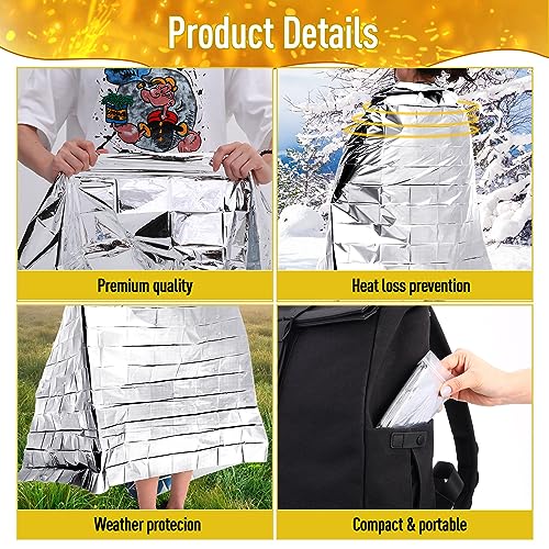 Kanayu 100 Pack 82 x 63 Emergency Thermal Foil Space - Image 5