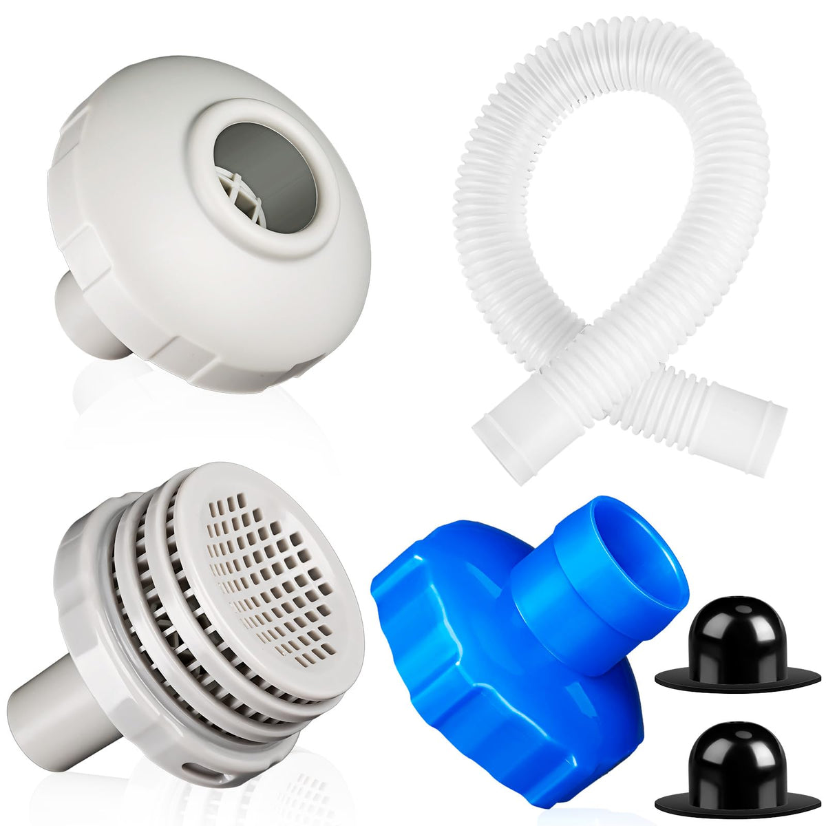 Tujoe 8 Pcs 25022e Swimming Pool Water Jet Connector Kit 1.25 - Image 1