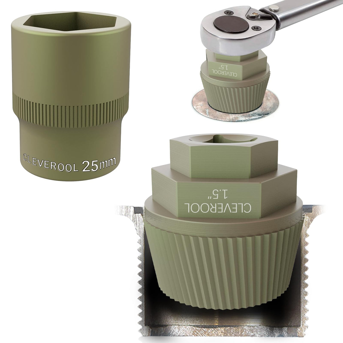 1.5" Tub Drain Extractor with 1inch Socket - Image 1