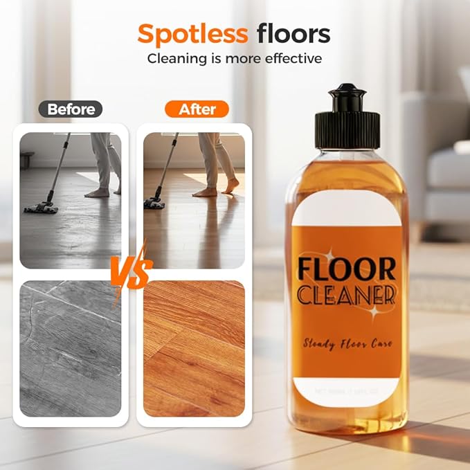 Powerful Stain Removing Floor Cleaner, 2026 New All-purpose Cleaning Agent, Household Hardwood Floor Cleaning Solution, Laminate Wood Floor Cleaners for Mopping Wood, Tile, Marble (100ml*1)