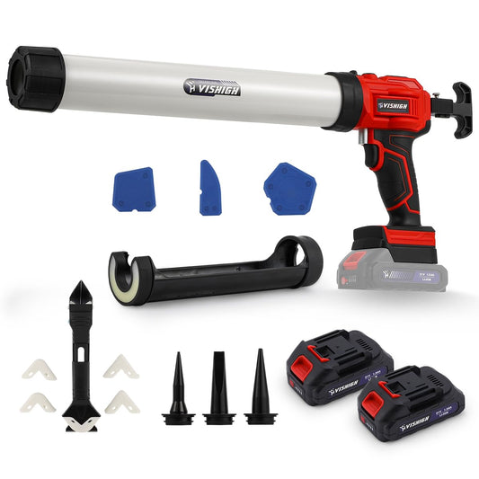 VISHIGH 2 in 1 Cordless Caulking Gun with 2 Batteries - Image 1