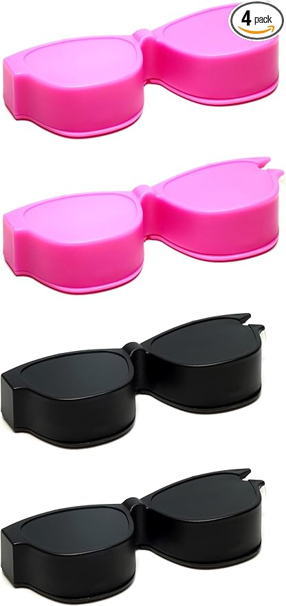 Calabria Kool Klean 4 Pack Eyeglasses Lens Cleaner Kit Pink/Black 15ml Cleaning Spray, White Cleaning Cloth Eyewear Cleaning