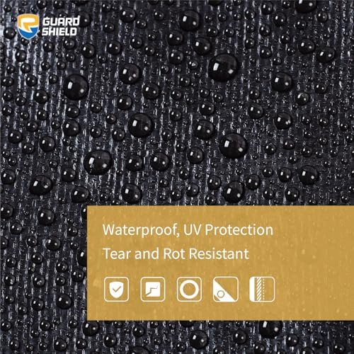 GUARD SHIELD Tarps Heavy Duty Waterproof 12x16 Feet Black Poly - Image 4