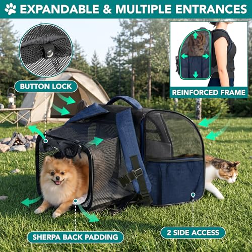 PetAmi Expandable Dog Cat Backpack Carrier, Airline Approved - Image 4