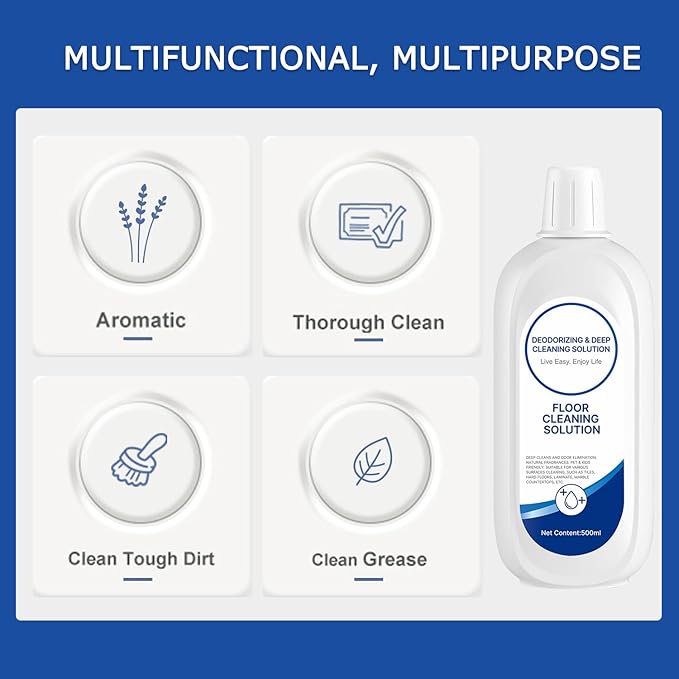 2 Packs Floor Cleaner Solution Compatible with Tineco Cleaning Solution Refill Natural Scented, Deep Clean Streaks & Residue Free for All Robotic Vacuum Mop Cleaner Solution for Hardwood Multi Surface