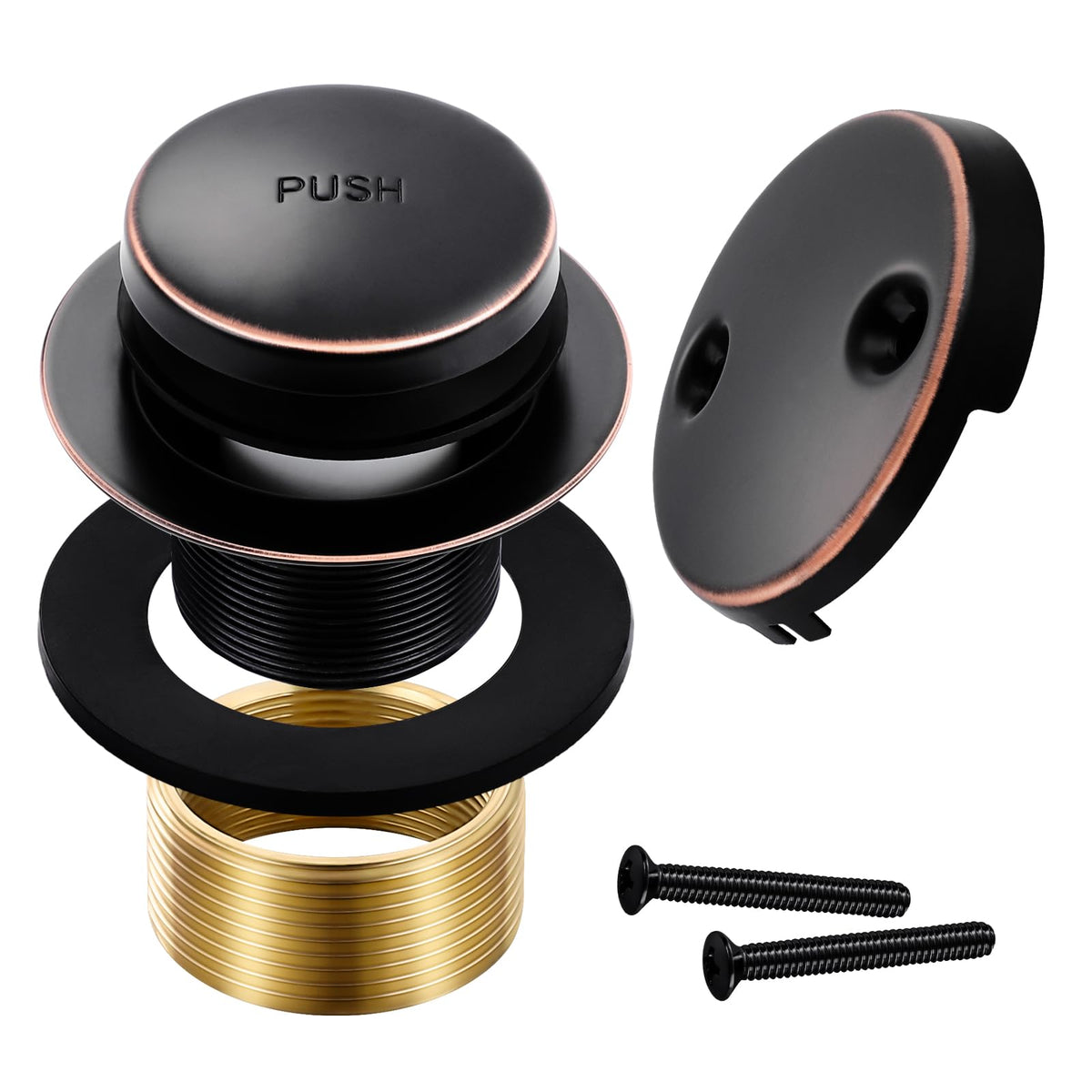Tub Drain Kit with Bathtub Drain Stopper (Oil Rubbed Bronze) - Image 1