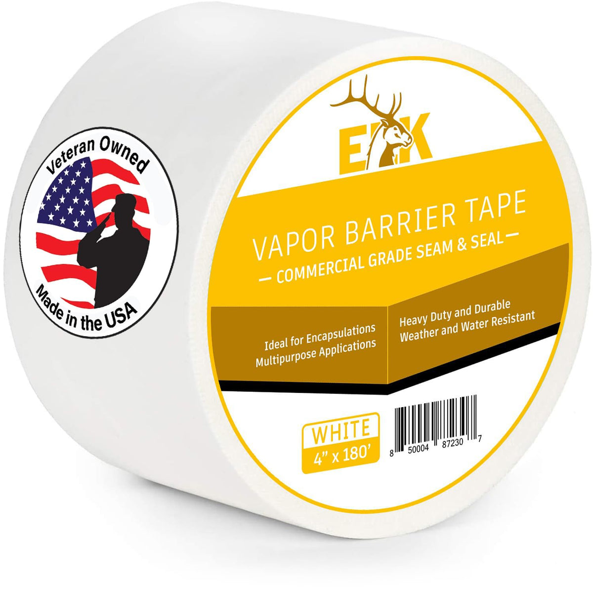 ELK Vapor Barrier Tape - 4” x 180ft - PE 7mm Polyethylene - Image 1