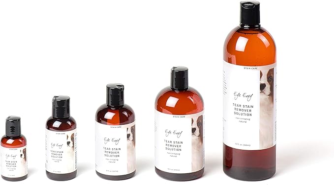 Eye Envy Tear Stain Remover Solution for Dogs. 100% Natural, Safe. Treats The Cause of Stains. Recommended by AKC Breeders, Vets, Handlers, Groomers. Contains Colloidal Silver. 32 oz. Made in USA
