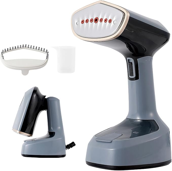 Powerful Handheld Clothing Steamer, 1500W Foldable Portable Clothing Wrinkle Remover, 15S Preheating, 20g/Min Strong Penetration Steam, 5.9ft Rope, Essential for Home, Travel & Office (Grey)