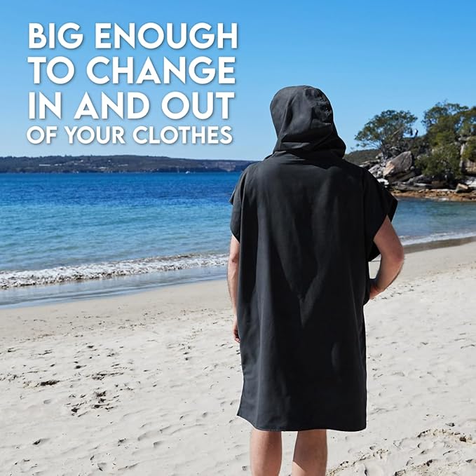 Dock & Bay Adult Poncho - Hooded Towel with Deep Pockets, Changing Robe - Quick Dry - Compact, Lightweight - Includes Bag