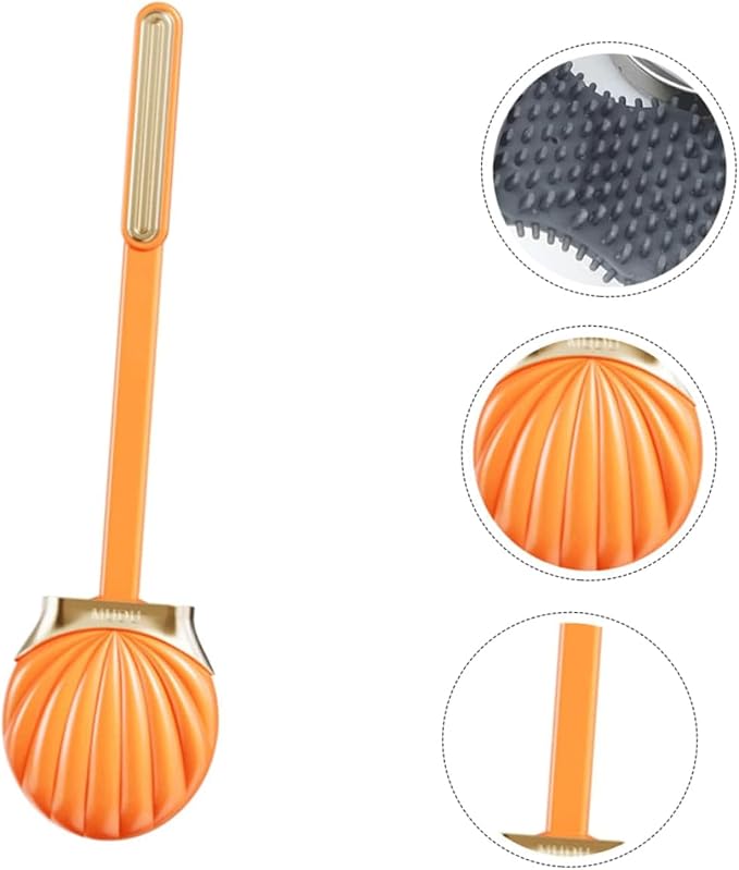 Toilet Brush Bathroom Wall-Mounted Toilet Brus Hidden Toilet Brush and Holder Flat Toilet Brush and Plunger Set Bathroom Cute Toilet Bowl Brush Reusable