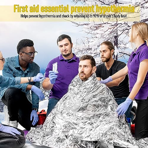 Kanayu 100 Pack 82 x 63 Emergency Thermal Foil Space - Image 3