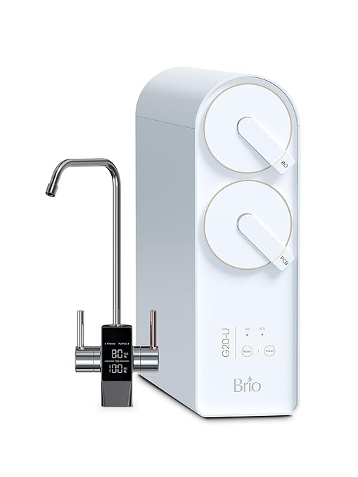 Brio Reverse Osmosis Water Filtration System, 700 GPD, 2:1 Pure to Drain, Tank-Less, Under Sink Faucet Mount