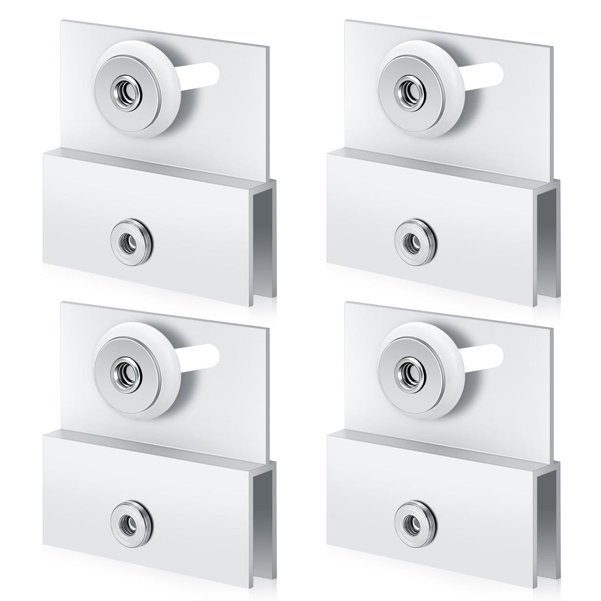 (4-Pack) M 6054 Frameless Shower Door Rollers Top Bracket - Image 1