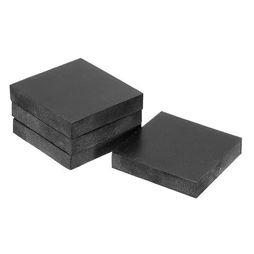 4-Pack Rubber Anti Vibration Pads 2" Non-Slip Square Vibration Isolation Pads Anti Noise Shock Absorbing Mats for Washing Machine/Dryer/HVAC/Air Conditioner [ 0.4" Thickness]