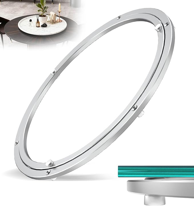 Heavy Duty Lazy Susan Turntable Bearing 16 Inch, 500lbs Capacity Rotating Swivel Plate for Round Table, Heavy Duty Swivel Base for Dining Room Kitchen