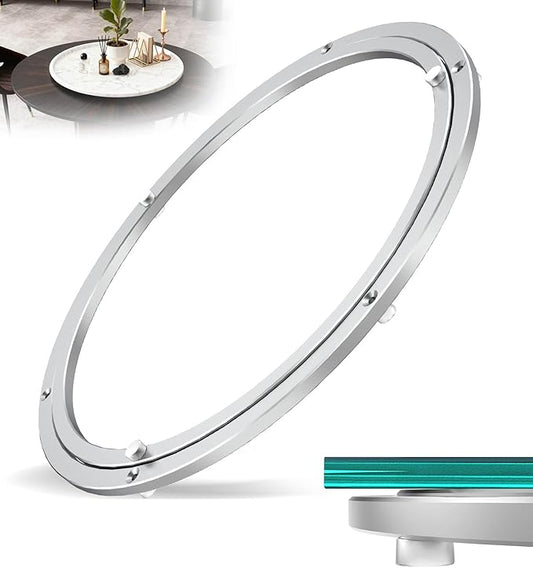 Heavy Duty Lazy Susan Turntable Bearing 16 Inch, 500lbs Capacity Rotating Swivel Plate for Round Table, Heavy Duty Swivel Base for Dining Room Kitchen