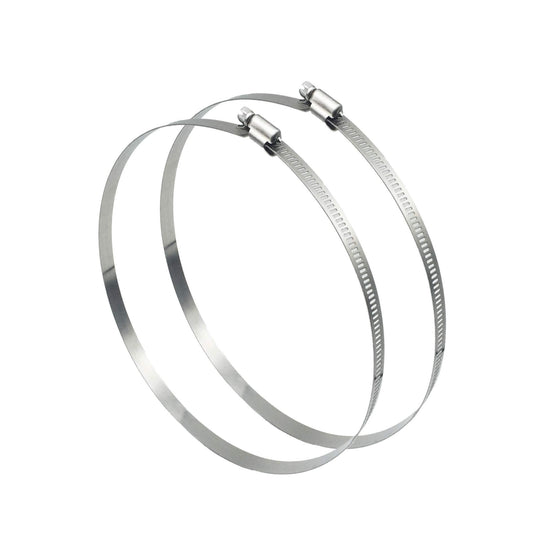 2Pcs 12 Inch Adjustable 304 Stainless Steel Duct Clamps | Hand Tools - Image 1