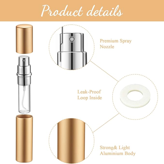 Zonon 56 Pieces 5ml Refillable Perfume Atomizer Mini Refillable Spray Perfume Bottle Portable with 56 Pieces Refill Pump Dispenser Pump Transfer Tool for Outgoing Valentine's Day(Colorful)