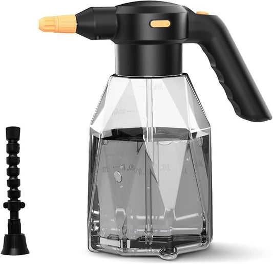 EVERDANT 0.5 Gallon Electric Sprayer,Extended Nozzle 2L Automatic Watering,Can Rechargeable Battery Powered Sprayer with Adjustable Spout for Garden,Fertilizing,Cleaning
