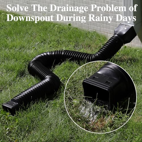 Gutterlix 2 Pack Flexible Gutter Downspout Extensions Extendable - Image 6