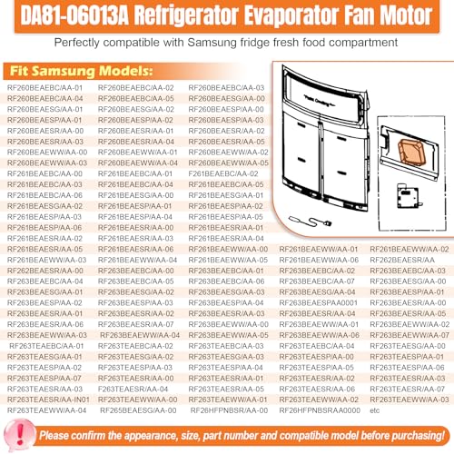 Upgraded DA81-06013A Refrigerator Evaporator Fan Motor Compatible - Image 5