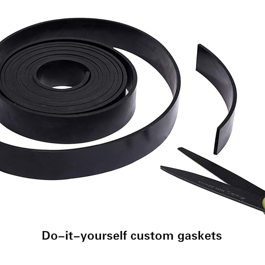 TORRAMI Neoprene Rubber Sheet Roll 1/8 (.125) Inch Thick x 12 Inch Wide x 48 Inch Long for DIY Gaskets, Pads, Seals, Crafts, Flooring,Cushioning of Anti-Vibration, Anti-Slip