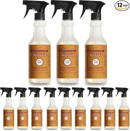 MRS. MEYER'S CLEAN DAY All-Purpose Cleaner Spray, Limited Edition Apple Cider, 16 fl. oz - Pack of 12