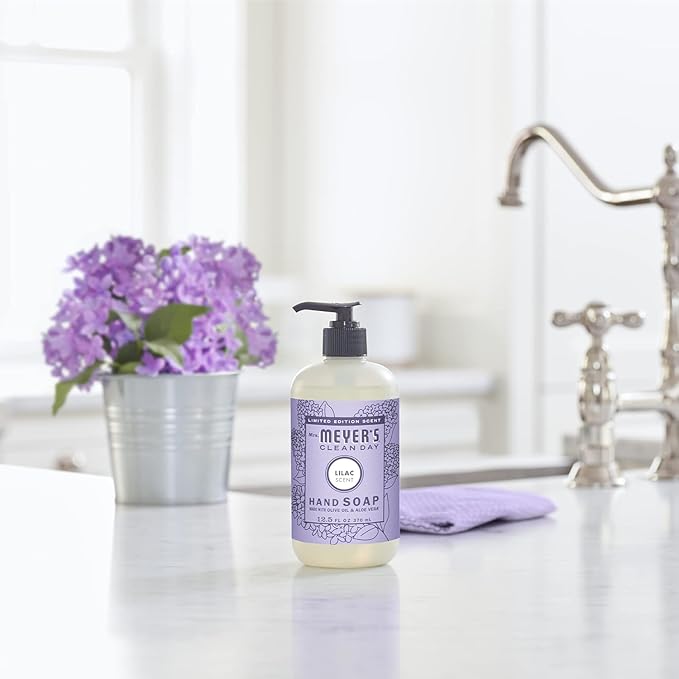 Mrs. MEYER'S CLEAN DAY Variety, 2 Liquid Hand Soap 12.5 OZ, 1 Liquid Dish Soap, 16 FL OZ (Lilac)