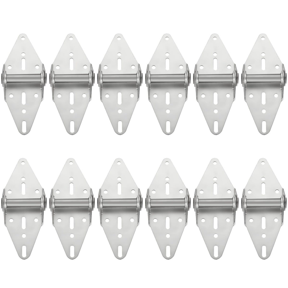 12 Pcs Garage Door Hinges with Galvanized Finish, 2.7" × 7" Heavy - Image 1