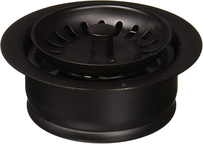 Westbrass D2089SEV-12 3-1/2" Kitchen Sink Waste Disposal Drain Flange and Basket Strainer, Oil Rubbed Bronze