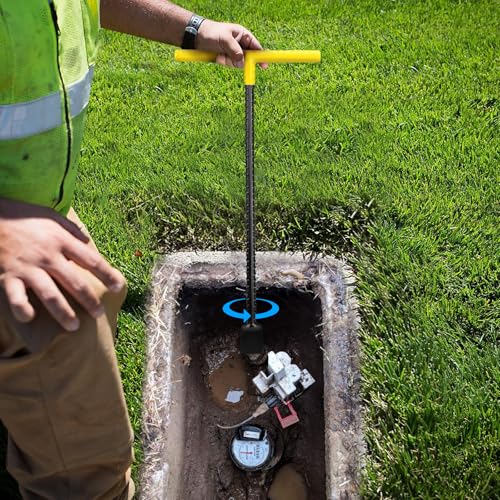 Water Meter Key 16 Inch with 4-Way Utility Key, T-handle - Image 3