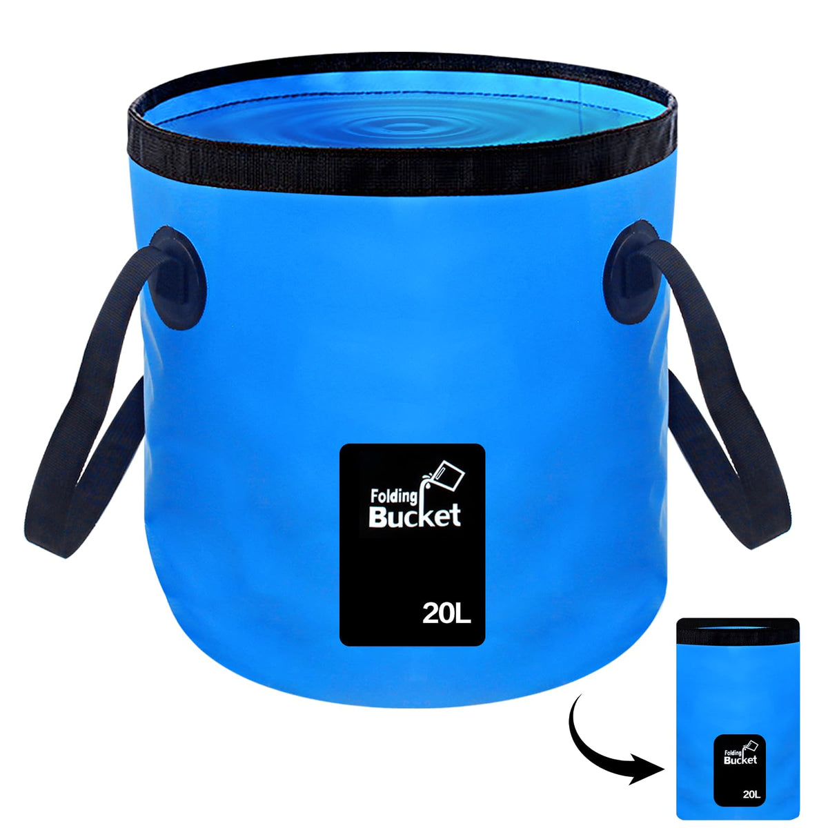 MIZORLIE Collapsible Buckets, Camping Water Storage - Image 1