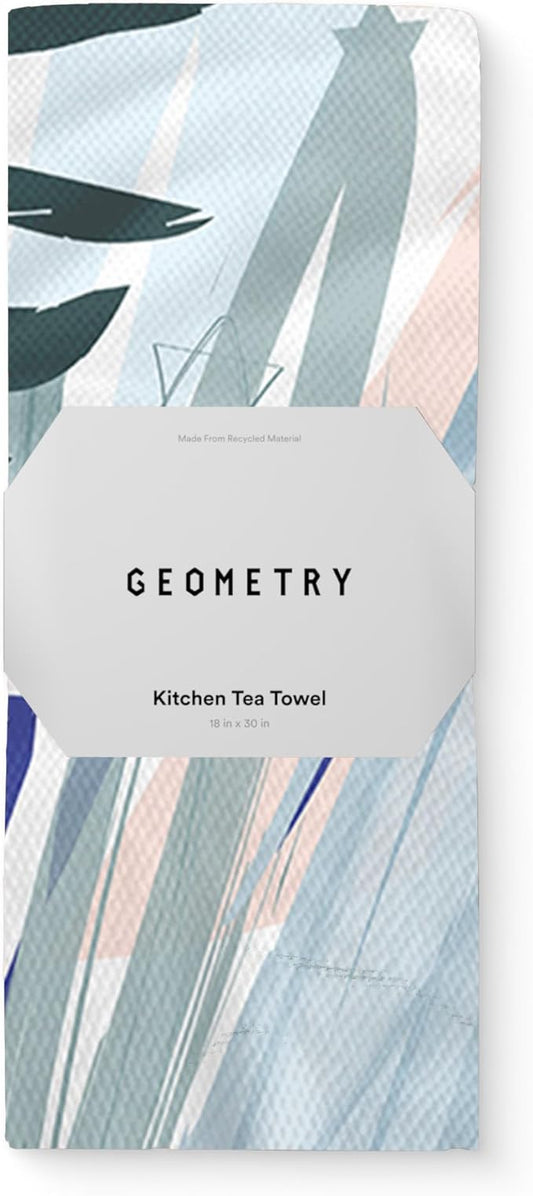 GEOMETRY Kitchen Tea Towels - Quick Dry Microfiber Dish Towels for Kitchen Create, 18" x 30" 1 Pack