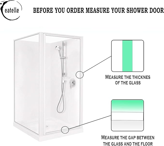 eatelle Shower Door Bottom Seal with Drip Rail for 3/16 (5mm) Thick Glass, 36" Long Sweep - Ultra Clear Polycarbonate
