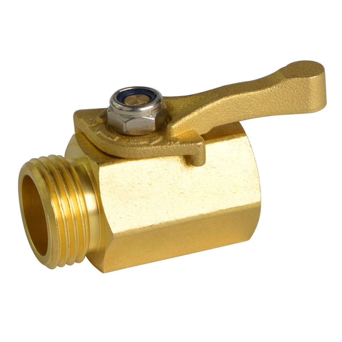 Heavy Duty 3/4" Brass Shut Off Valve with Large Handle, Full Flow - Image 1