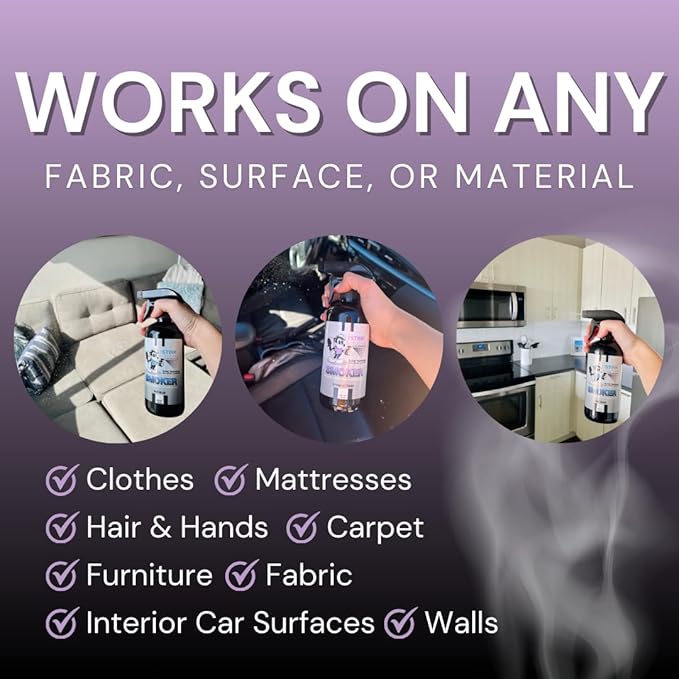 The Stink Solution Smoke Odor Eliminator Spray for Home, Car, Clothes, Hands, Hair, and More Completely Neutralizes All Types of Smoke Odor Best Smoke Smell Remover Bamboo Teak & Sky Blue - 2 Gallons