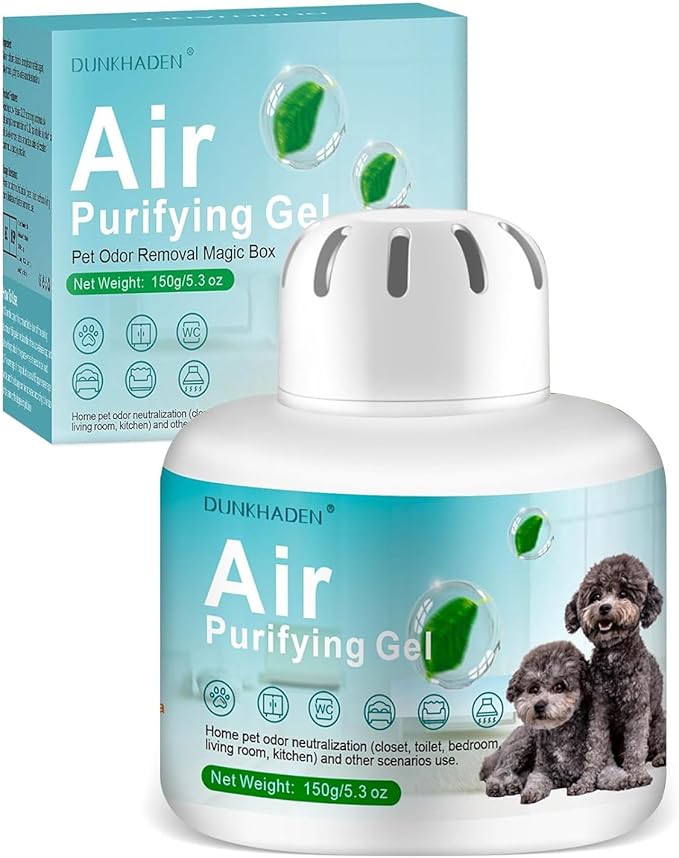 Eco-Friendly Odor Absorber Box for Pets,Pet Odor Eliminator Gel, | 5.3 oz,90-Day Long Lasting | Plant-Based, Safe Around Cats & Dogs | Continuous Air Freshener for Home