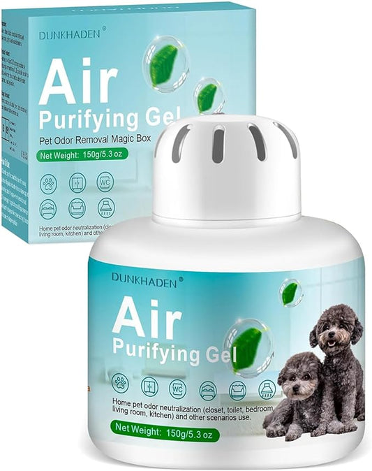 Eco-Friendly Odor Absorber Box for Pets,Pet Odor Eliminator Gel, | 5.3 oz,90-Day Long Lasting | Plant-Based, Safe Around Cats & Dogs | Continuous Air Freshener for Home