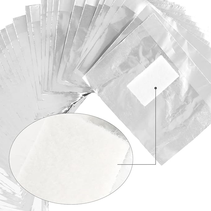 1000Pcs Nail Removal Foil Wraps Soak Off Foils for Nails Foil Nail Wraps Nail Polish Remover Foils Wipes Pads for Nails with Pre-attached Lint-Free Cotton Pads (1000Pcs)
