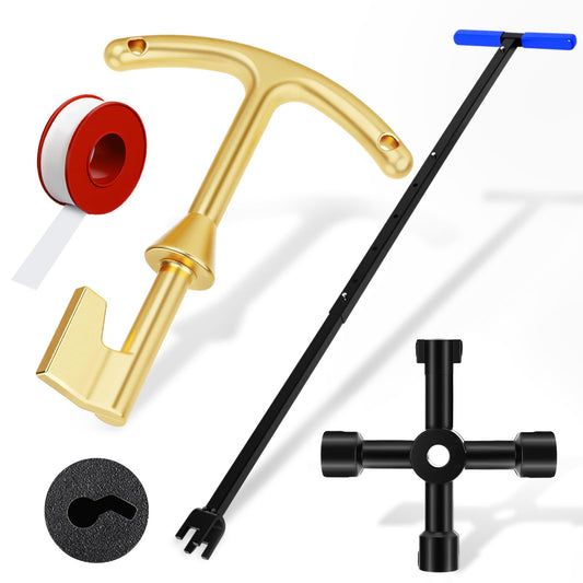 Water Meter Key 37 Inch Enforced Steel Wrench T-handle | Hand Tools - Image 1